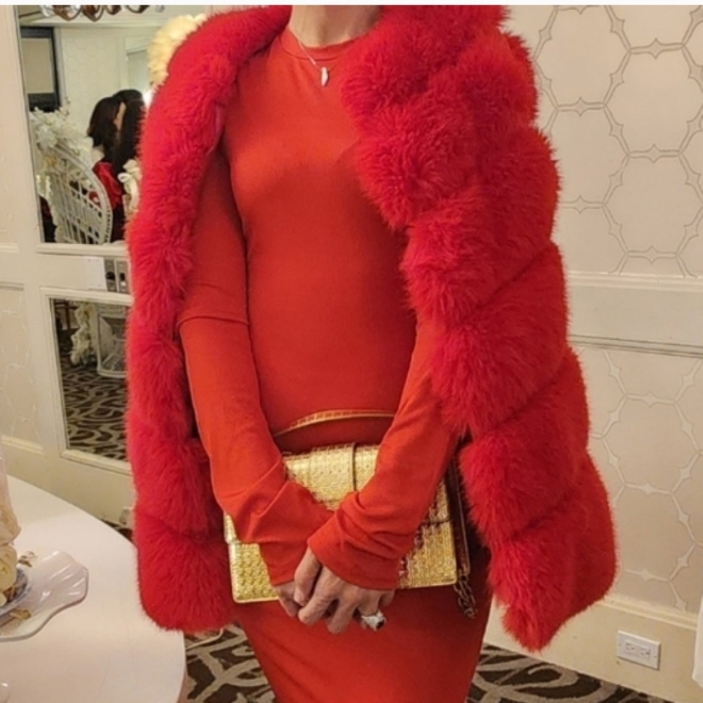 Red Fur Vest